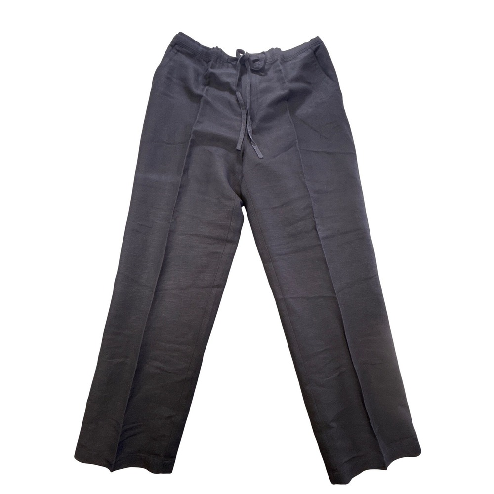 Viva Tropical John Henry Mens XL Black Linen Rayon Drawstring Casual Pants 34x32